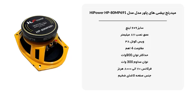 میدرنج بیضی HiPower HP-80MP691