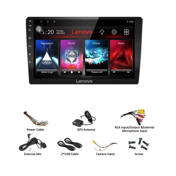 مانیتور 9 اینچ صفحه لمسی خودرو لنوو مدل Lenovo D1- 8409